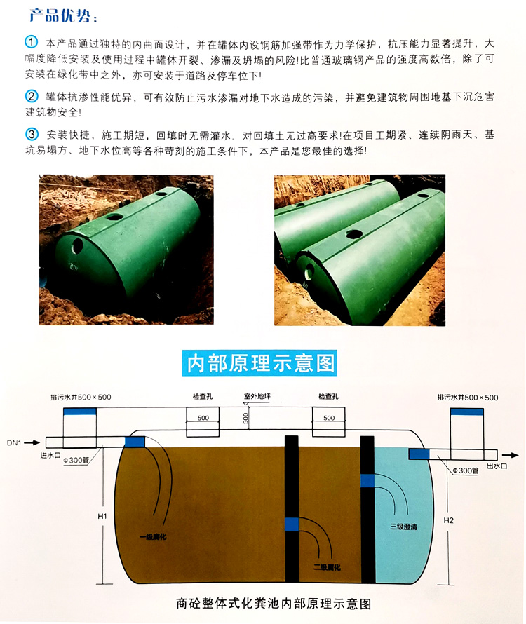 彬村山华侨农场玻璃钢化粪池